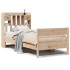 Cama con estantería sin colchón madera maciza de pino 75x190