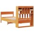 Cama con estantería sin colchón madera maciza marrón 75x190