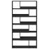 Estantería de madera de ingeniería negra 100x33x187,5