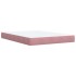Cama box spring con colchón terciopelo rosa 140x190