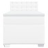 Cama box spring con colchón cuero sintético blanco 100x200