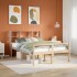 Cama con estantería sin colchón madera maciza de pino