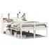 Cama con estantería sin colchón madera maciza blanca 160x200