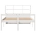 Cama con estantería sin colchón madera maciza blanca 160x200