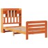 Sofá con estantería sin colchón madera maciza marrón 90x200