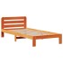Sofá con estantería sin colchón madera maciza marrón 90x200