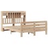 Cama con estantería sin colchón madera maciza de pino