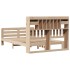 Cama con estantería sin colchón madera maciza de pino