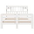Cama con estantería sin colchón madera maciza blanca 160x200