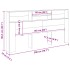 Cabecero armario madera ingeniería envejecida 200x19x103,5