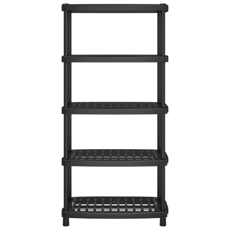 Estantería de 5 niveles PP negro 93,5x45,5x194,5
