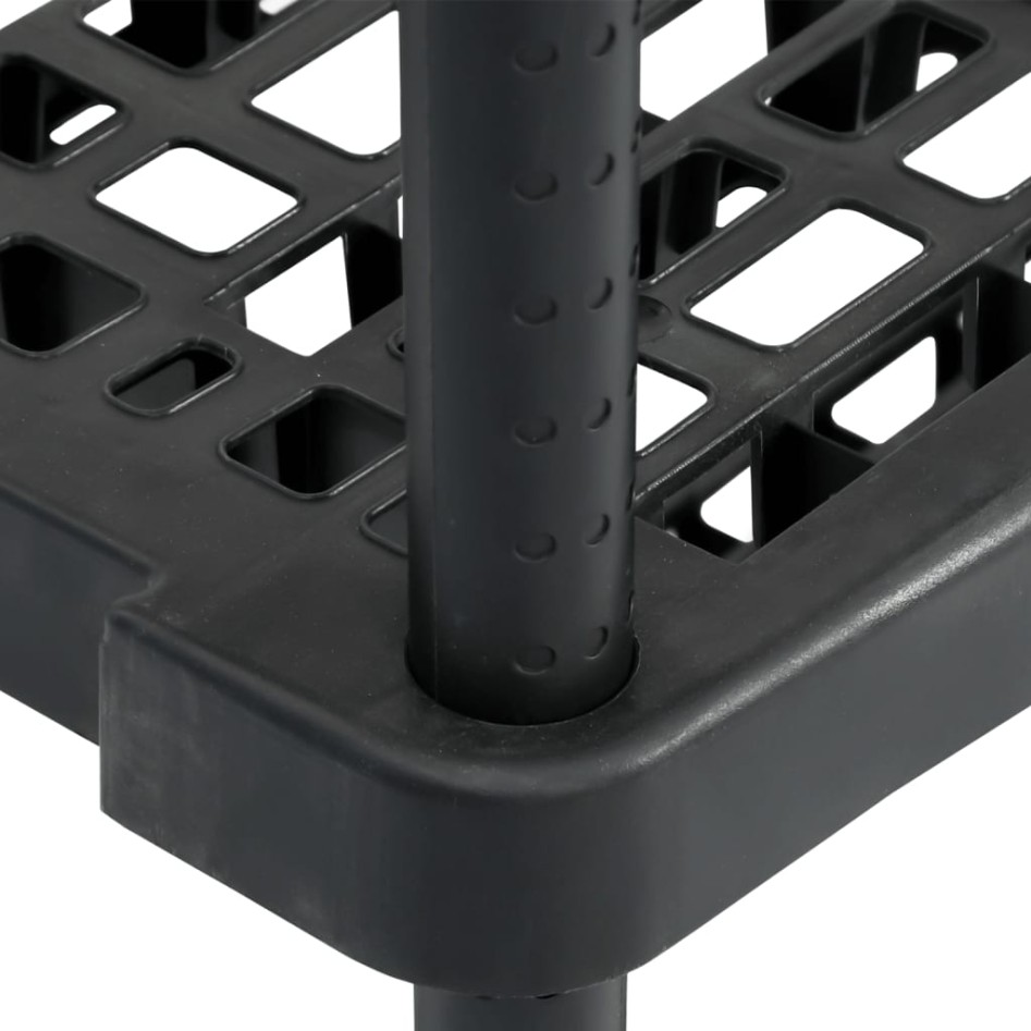 Estantería de 5 niveles PP negro 93,5x45,5x194,5