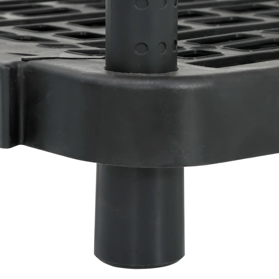 Estantería de 5 niveles PP negro 93,5x45,5x194,5