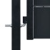 Puerta de valla de PVC y acero gris antracita 100x204