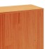 Cama sin colchón madera maciza de pino marrón cera 200x200