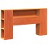 Estructura de cama sin colchón madera maciza marrón 135x190