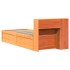 Cama sin colchón madera maciza de pino marrón cera 100x200