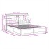 Cama sin colchón madera maciza de pino marrón cera 200x200