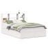 Estructura de cama sin colchón madera maciza de pino 160x200