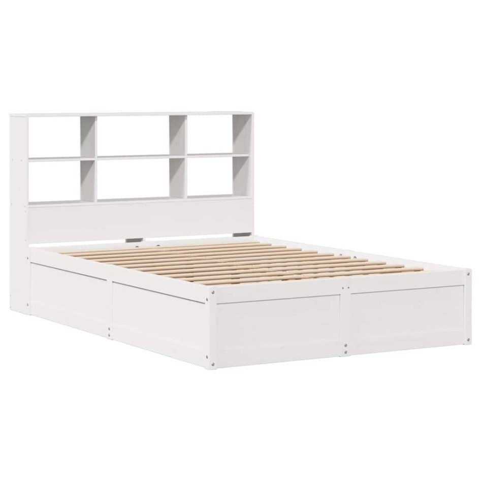 Estructura de cama sin colchón madera maciza de pino 160x200