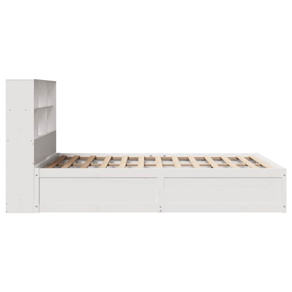 Estructura de cama sin colchón madera maciza de pino 160x200