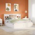 Cama sin colchón madera maciza de pino blanca 180x200