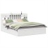 Cama sin colchón madera maciza de pino blanca 180x200