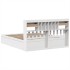 Cama sin colchón madera maciza de pino blanca 180x200