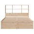 Estructura de cama sin colchón madera maciza de pino 140x190