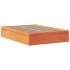 Cama sin colchón madera maciza de pino marrón cera 140x190