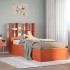 Estructura de cama sin colchón madera maciza marrón 90x190
