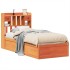 Estructura de cama sin colchón madera maciza marrón 90x190