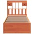 Estructura de cama sin colchón madera maciza marrón 90x190