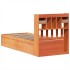 Estructura de cama sin colchón madera maciza marrón 90x190