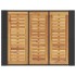 Mesa alta jardín superficie madera ratán PE negro 105x80x110