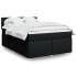 Cama box spring con colchón tela negro 160x200