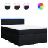 Cama box spring con colchón tela negro 160x200