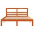 Cama sin colchón madera maciza de pino marrón cera 120x200