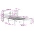Cama sin colchón madera maciza de pino marrón cera 120x200