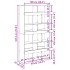 Estantería madera de ingeniería gris Sonoma 100x33x187,5