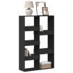 Estantería de madera de ingeniería negra 100x33x155,5 cm