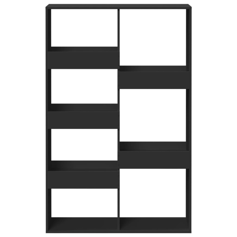 Estantería de madera de ingeniería negra 100x33x155,5