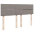 Cama box spring con colchón tela gris taupe 140x200