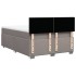 Cama box spring con colchón tela gris taupe 140x200