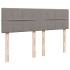 Cama box spring con colchón tela gris taupe 160x200