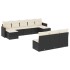Set de sofás de jardín 10 pzas cojines ratán sintético