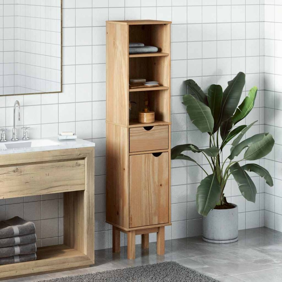 Mueble de baño OTTA madera maciza de pino 35x30x159