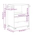 Carrito de cocina OTTA madera maciza de pino 59x45x80