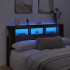Cabecero con LED madera ingeniería envejecida 180x18,5x103,5