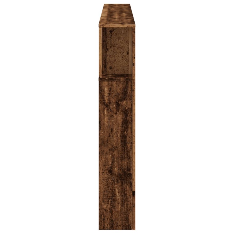 Cabecero con LED madera ingeniería envejecida 180x18,5x103,5